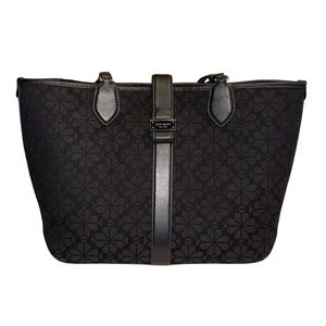 Kate Spade shoulder bag magnetic closure fabric daisy print inside pockets S338